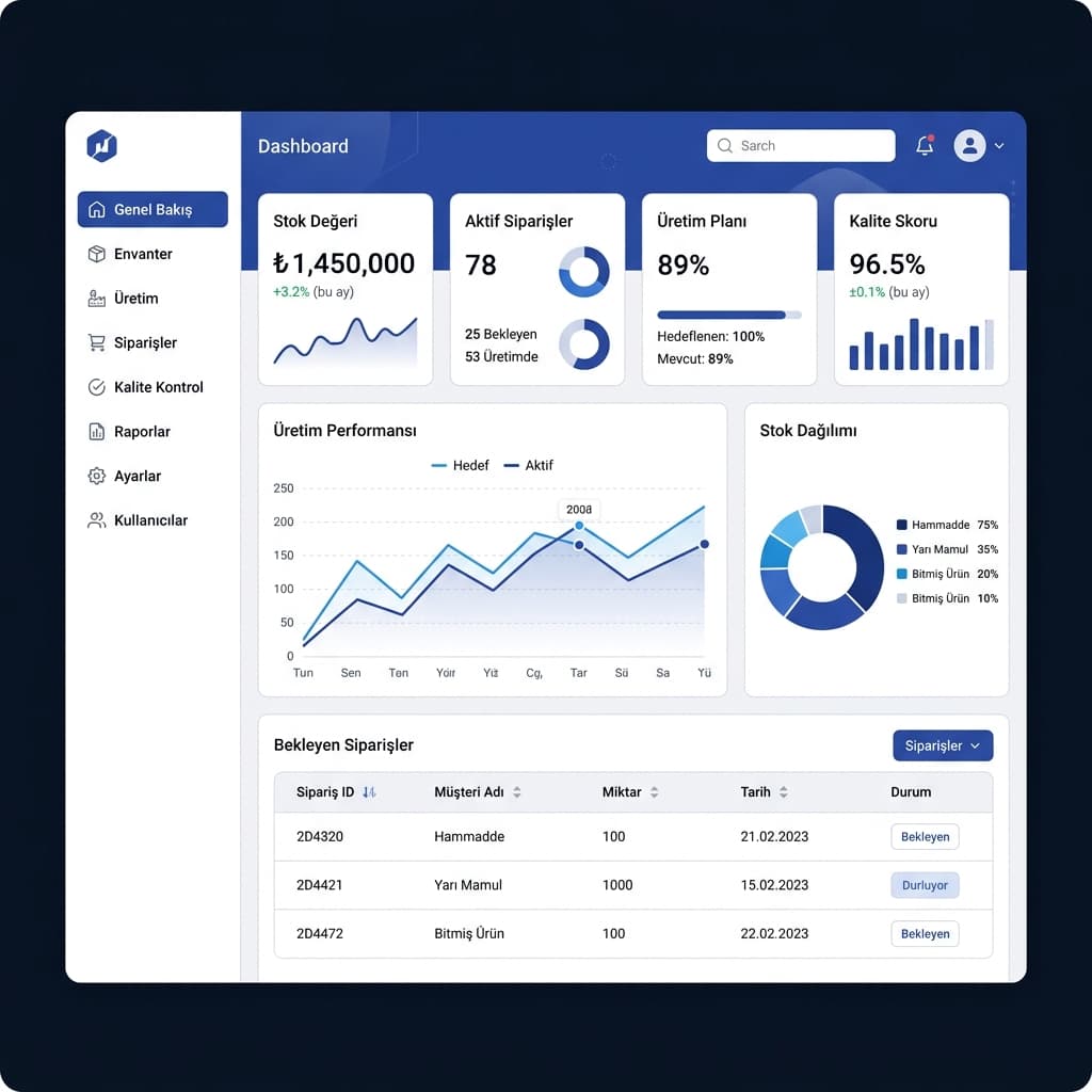 IMSM Manufacturing ERP Dashboard